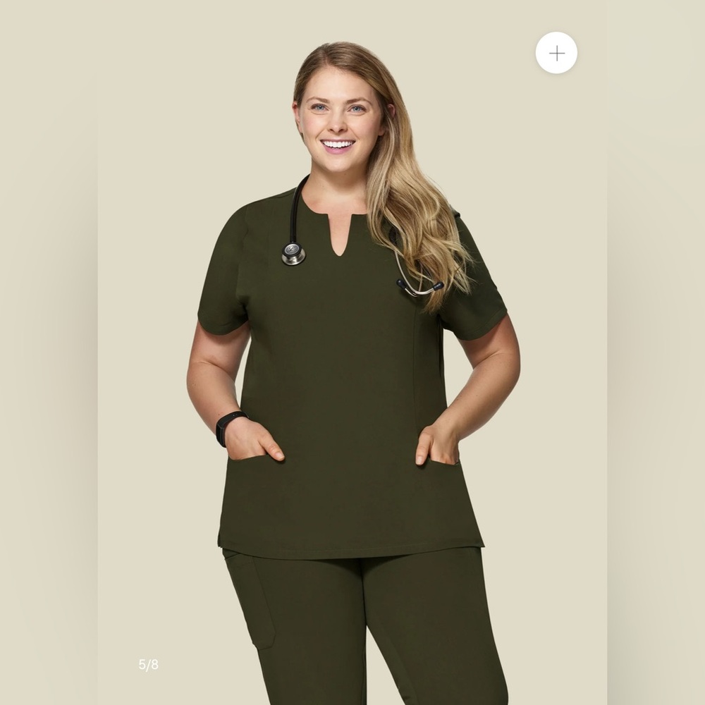 Mandala Scrubs Notch
Neck Top Olive -
2XL
